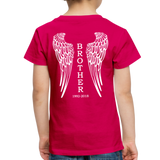 Brother Custom Dates with Wings Toddler Premium T-Shirt - dark pink