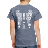 Brother Custom Dates with Wings Toddler Premium T-Shirt - heather blue