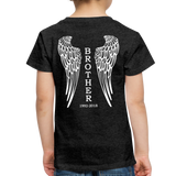 Brother Custom Dates with Wings Toddler Premium T-Shirt - charcoal gray