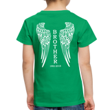 Brother Custom Dates with Wings Toddler Premium T-Shirt - kelly green