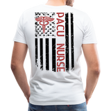 PACU Nurse - Nurse Flag Men's Premium T-Shirt - white