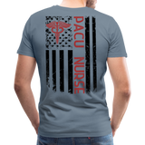 PACU Nurse - Nurse Flag Men's Premium T-Shirt - steel blue