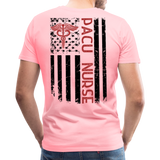 PACU Nurse - Nurse Flag Men's Premium T-Shirt - pink