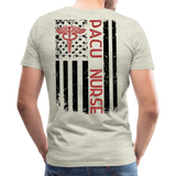 PACU Nurse - Nurse Flag Men's Premium T-Shirt - heather oatmeal