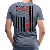 PACU Nurse - Nurse Flag Men's Premium T-Shirt - heather blue