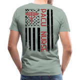 PACU Nurse - Nurse Flag Men's Premium T-Shirt - steel green