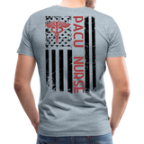 PACU Nurse - Nurse Flag Men's Premium T-Shirt - heather ice blue