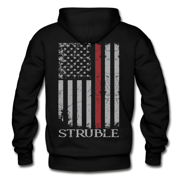 Firefigther Pullover Hoodie Gildan Heavy Blend Adult Hoodie - black