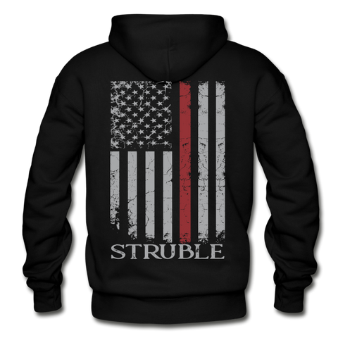 Firefigther Pullover Hoodie Gildan Heavy Blend Adult Hoodie - black