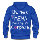Being a Mema makes my Life Complete Gildan Heavy Blend Adult Hoodie - royal blue