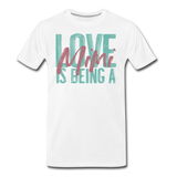 Love is being a Mimi Unisex/Men's Premium T-Shirt - white
