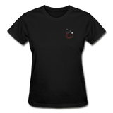 Nurse Flag Red Stethoscope Front Gildan Ultra Cotton Ladies T-Shirt - black