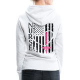 Nurse Flag Women’s Premium Hoodie (CK1806) - white
