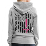 Nurse Flag Women’s Premium Hoodie (CK1806) - heather gray