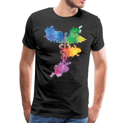 Nurse Caduceus  Unisex/Men's Premium T-Shirt (CK1678) - black