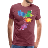 Nurse Caduceus  Unisex/Men's Premium T-Shirt (CK1678) - heather burgundy