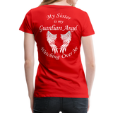Sister Guardian Angel Women’s Premium T-Shirt (CK1360) - red