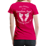 Sister Guardian Angel Women’s Premium T-Shirt (CK1360) - dark pink