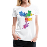 Nurse Caduceus Women’s Premium T-Shirt - white