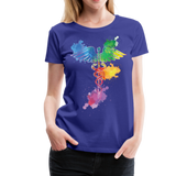 Nurse Caduceus Women’s Premium T-Shirt - royal blue