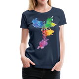 Nurse Caduceus Women’s Premium T-Shirt - navy