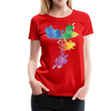 Nurse Caduceus Women’s Premium T-Shirt - red