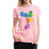 Nurse Caduceus Women’s Premium T-Shirt - pink