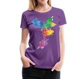 Nurse Caduceus Women’s Premium T-Shirt - purple