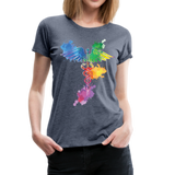Nurse Caduceus Women’s Premium T-Shirt - heather blue