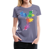 Nurse Caduceus Women’s Premium T-Shirt - washed violet