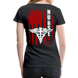 Nurse Flag Red And White Women’s Premium T-Shirt (CK1807) - black
