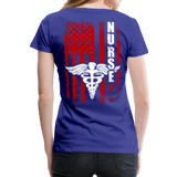 Nurse Flag Red And White Women’s Premium T-Shirt (CK1807) - royal blue
