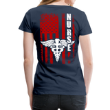 Nurse Flag Red And White Women’s Premium T-Shirt (CK1807) - navy