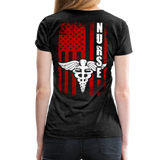Nurse Flag Red And White Women’s Premium T-Shirt (CK1807) - charcoal gray