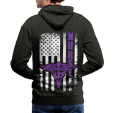 Nurse Flag Men’s Premium Hoodie (CK1810) - charcoal gray