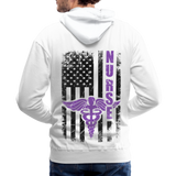 Nurse Flag Men’s Premium Hoodie (CK1810) - white