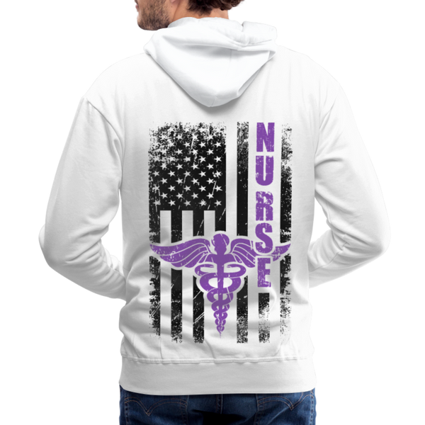 Nurse Flag Men’s Premium Hoodie (CK1810) - white