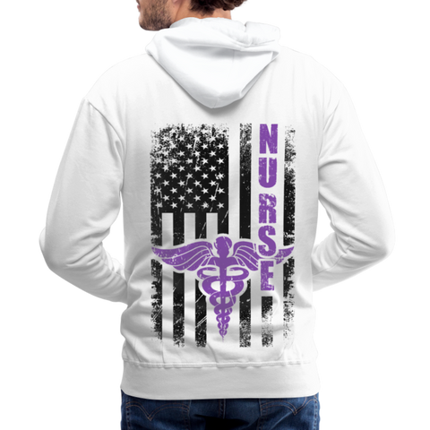 Nurse Flag Men’s Premium Hoodie (CK1810) - white
