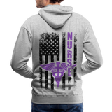 Nurse Flag Men’s Premium Hoodie (CK1810) - heather gray