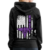 Nurse Flag Women’s Premium Hoodie (CK1810) - charcoal gray