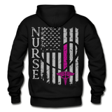 CL Nurse Flag Gildan Heavy Blend Adult Hoodie - black