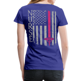 RN Nurse Flag American Nurse Shirt Women’s Premium T-Shirt (CK1816) - royal blue