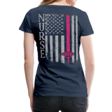 RN Nurse Flag American Nurse Shirt Women’s Premium T-Shirt (CK1816) - navy