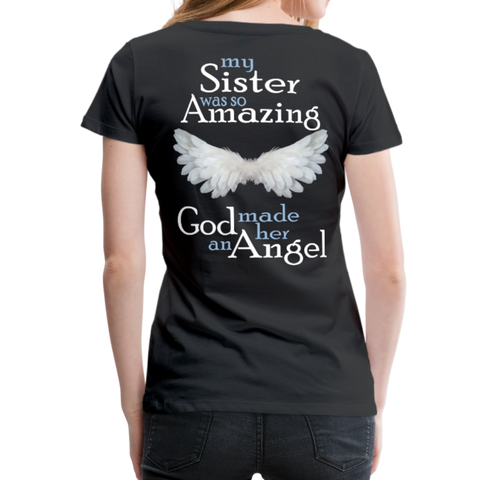 Sister Amazing Angel Women’s Premium T-Shirt (CK1483) - black