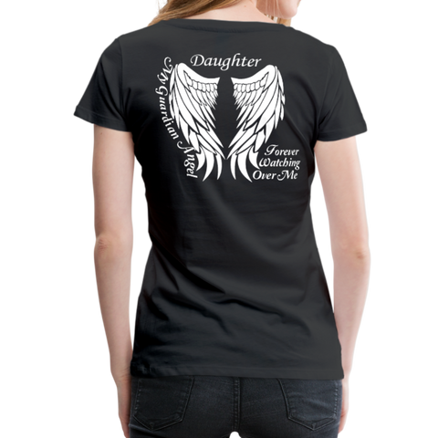 Daughter Guardian Angel Women’s Premium T-Shirt (CK1606) - black