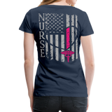 Nurse Flag Shirt Women’s Premium T-Shirt (CK1819) - navy