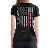 Nurse Flag Shirt Women’s Premium T-Shirt (CK1819) - charcoal gray