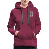 Nurse Flag Caduceus Stethoscope Heart Women’s Premium Hoodie (CK1822) - burgundy