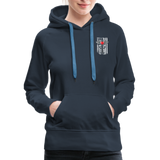 Nurse Flag Caduceus Stethoscope Heart Women’s Premium Hoodie (CK1822) - navy