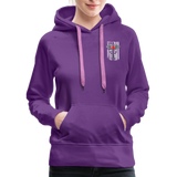 Nurse Flag Caduceus Stethoscope Heart Women’s Premium Hoodie (CK1822) - purple